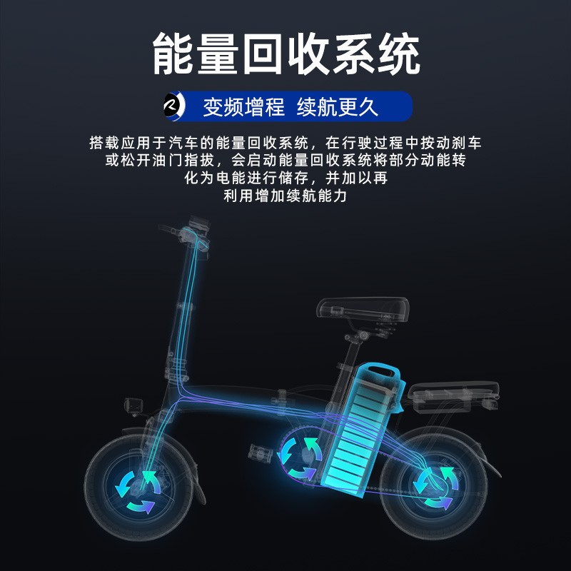 【上市品牌】新日（Sunra）折叠电动车电动自行车锂电池助力车成人单车小型男女电瓶车代步新国标代驾车 多重减震/上市品牌/助力续航约80公里