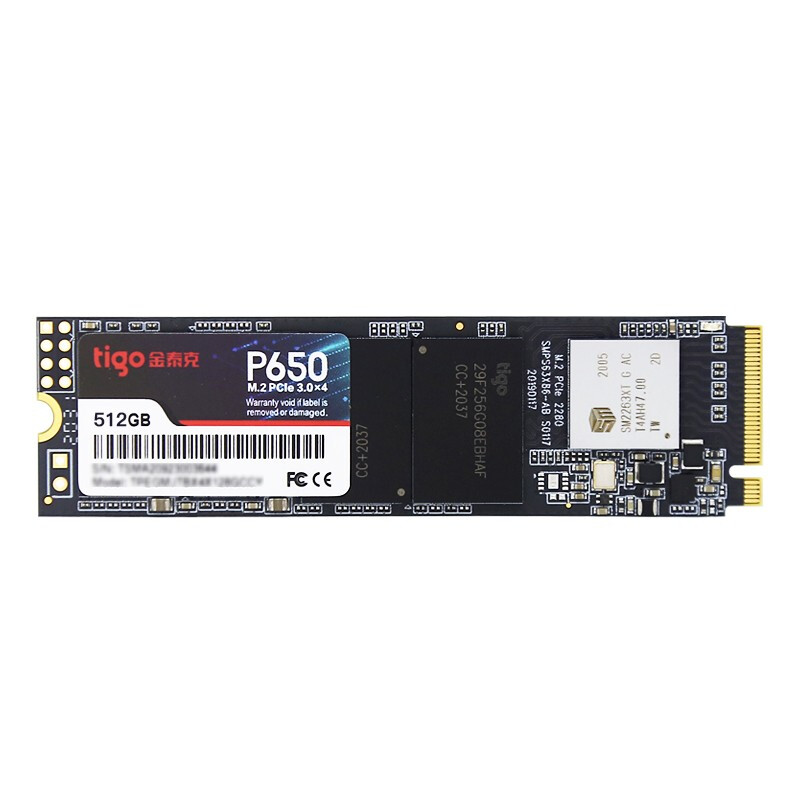 金泰克（Tigo）512GB SSD固态硬盘 M.2接口(NVMe协议) P650系列 四通道PCIe