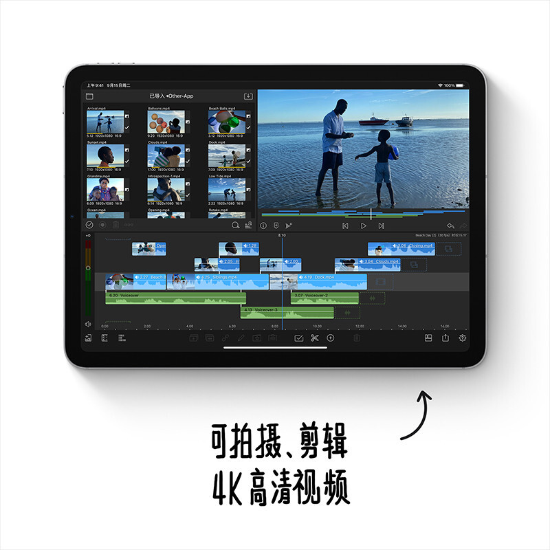 Apple iPad Air 10.9英寸 平板电脑（ 2020年新款 64G WLAN版/A14芯片/触控ID/全面屏MYFR2CH/A）绿色