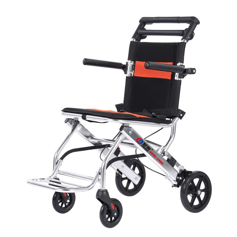 好哥（haoge） 轮椅 可折叠小轮轮椅 老人 轻便 铝合金手动轮椅残疾人老年人家用医用助行器代步车不带坐便