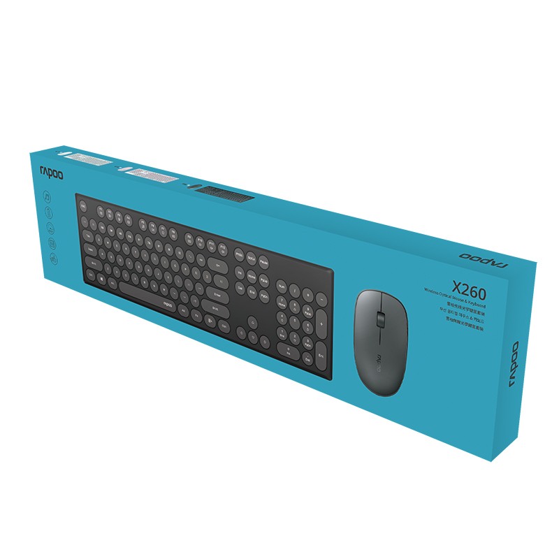 雷柏（Rapoo） X260 键鼠套装 无线键鼠套装 办公键盘鼠标套装 电脑键盘 笔记本键盘 黑色