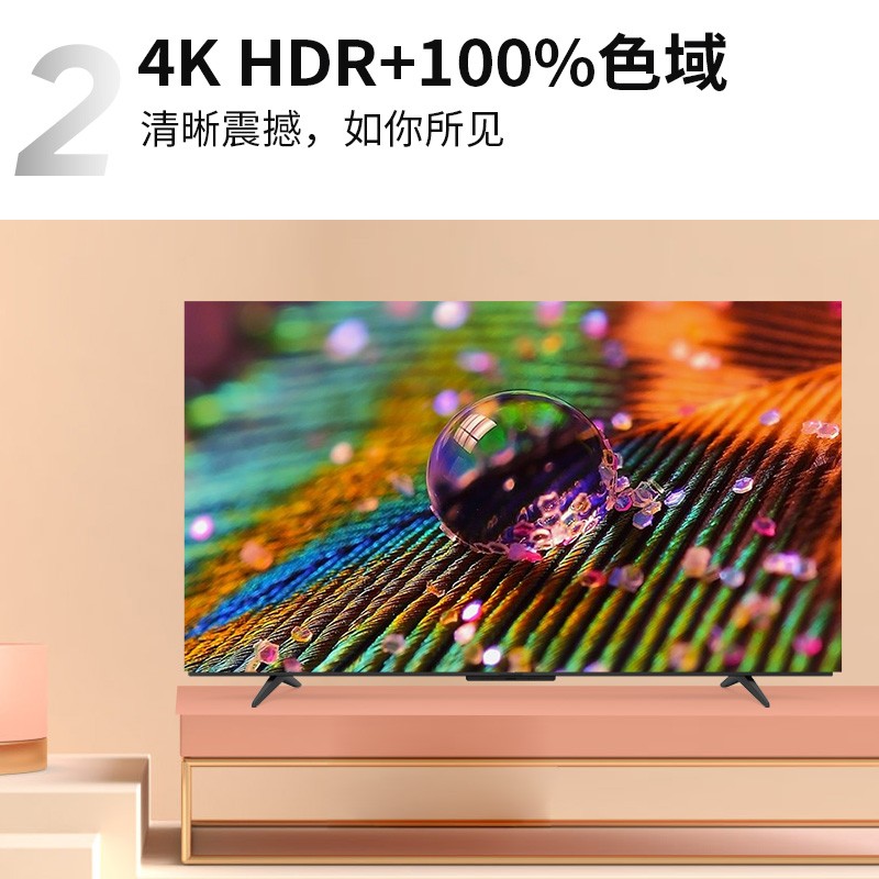 TCL电视 55V6 55英寸 免遥控AI声控超薄全面屏电视 AI音画 4K HDR液晶网络智能电视机