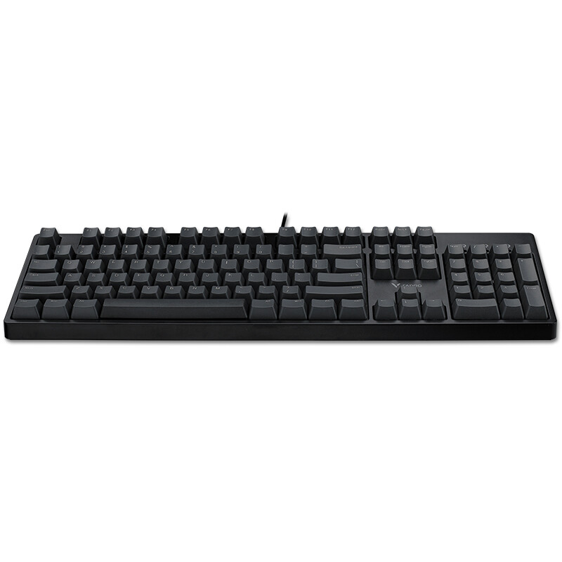 雷柏（Rapoo） V860 机械键盘 有线键盘 游戏键盘 104键 原厂Cherry轴 吃鸡键盘 黑色 樱桃青轴