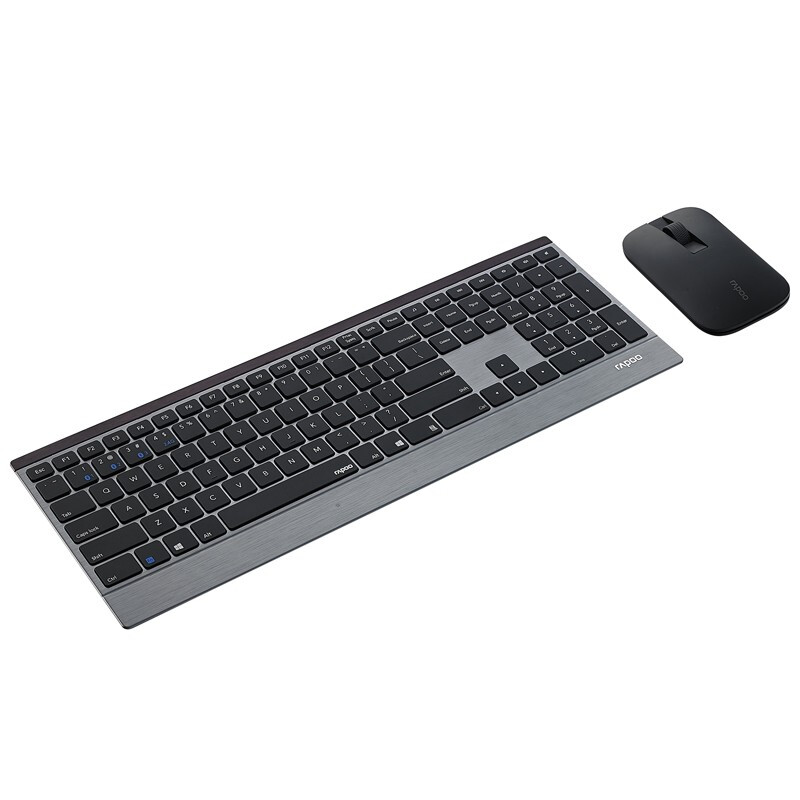 雷柏（Rapoo） 9500G 键鼠套装 无线蓝牙键鼠套装 办公键盘鼠标套装 超薄键盘 蓝牙键盘 商务键盘 黑色