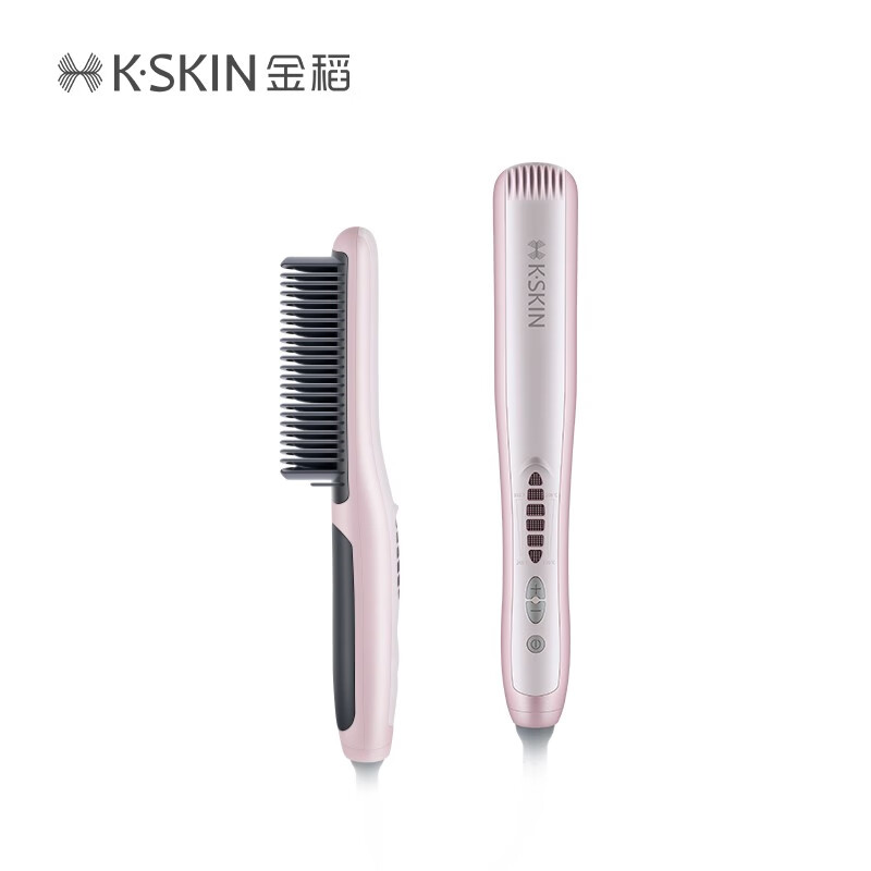 金稻（K-SKIN）直发梳 卷发棒 卷直发器 卷直两用 专业直发梳   护发 60s快速造型梳 KD-388C粉色