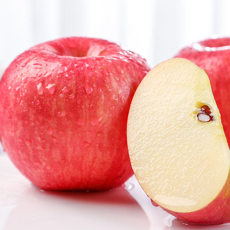 山东烟台苹果栖霞红富士 脆甜当季新鲜水果时令生鲜整箱 红富士苹果3斤中大果 75-80mm