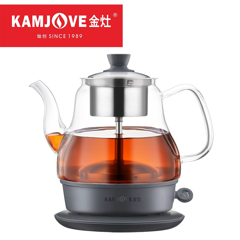 金灶（KAMJOVE）全自动煮茶器蒸汽喷淋煮茶壶小型迷你玻璃煮茶炉家用 A-33