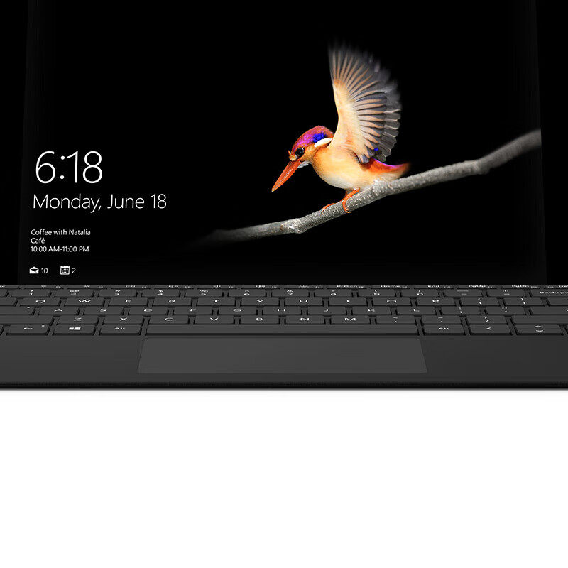 微软?Surface Go 键盘盖 典雅黑 磁吸易拆卸 聚氨酯材质 磨砂手感 键盘背光+玻璃精准式触控板
