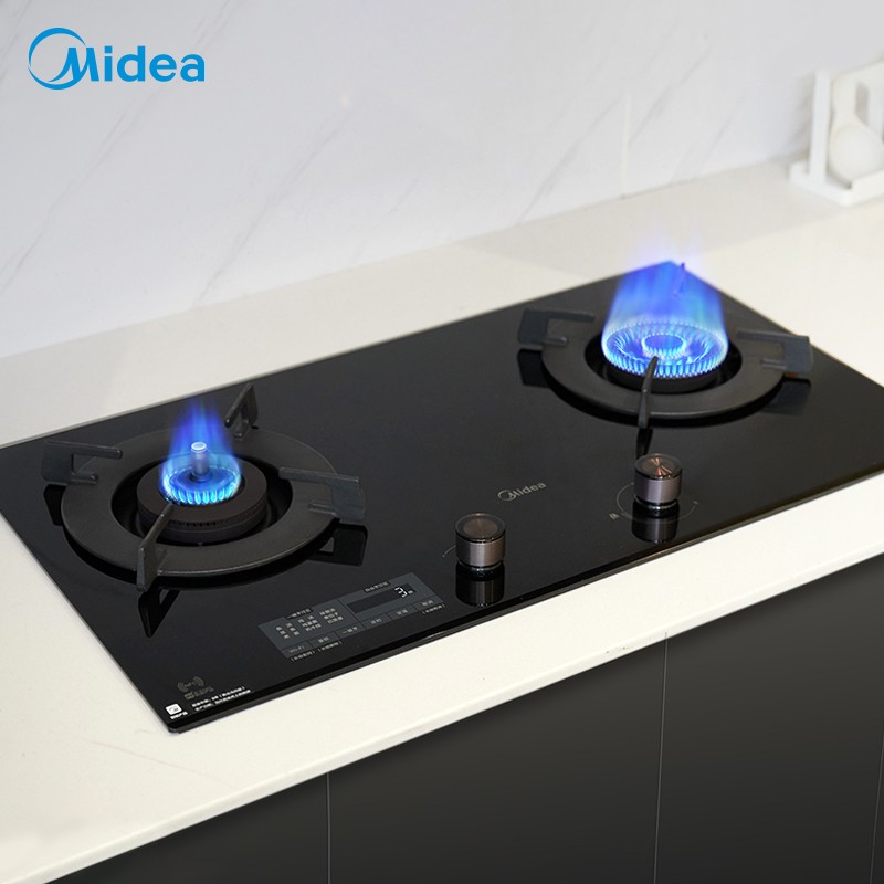 美的（Midea）JZT-XQ3S 燃气灶 智能菜谱 家用 智能灶 定时灶 台嵌两用 双灶（天然气）