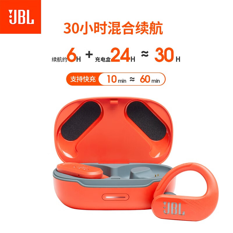 %title插图%num JBL 真无线耳机 无线运动耳机 蓝牙耳机 防水防汗 苹果华为小米游戏通用耳麦 Peak II 红色