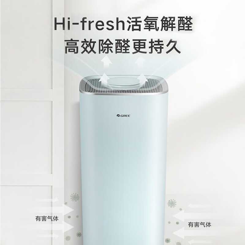 格力（GREE）空气净化器 甲醛数显 家用除甲醛 除细菌 除PM2.5 静音 智能wifi控制（KJ520G-A01）