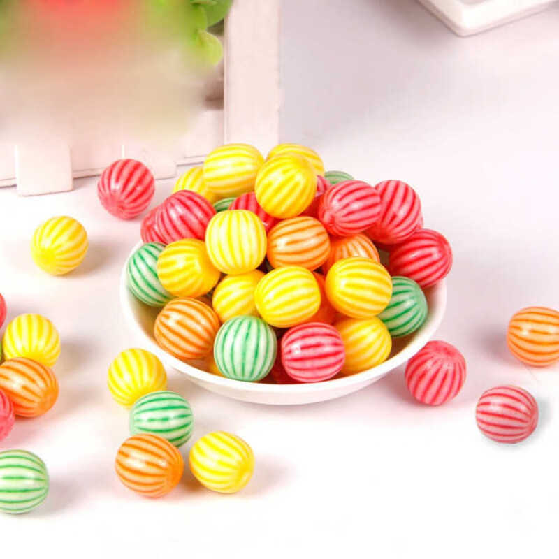 西瓜泡泡糖多口味80 90西瓜泡泡糖240g/480g装口香糖怀旧零食糖果