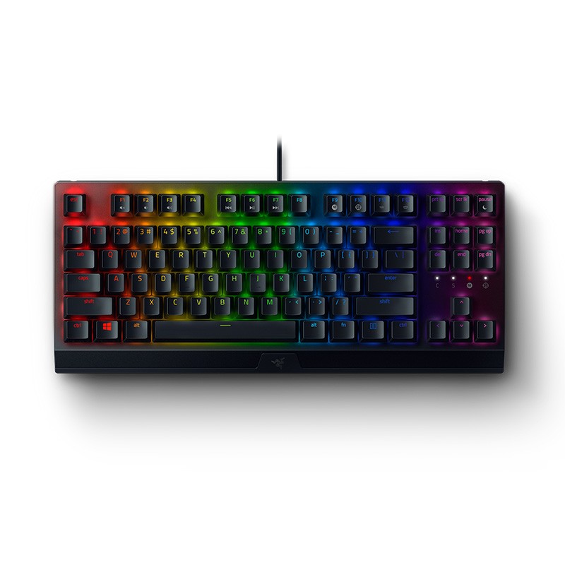 雷蛇Razer 2021新款黑寡妇蜘蛛黄绿轴 机械键盘 有线键盘 游戏键盘 104键 RGB 电竞 黑寡妇蜘蛛V3绿轴-87键RGB