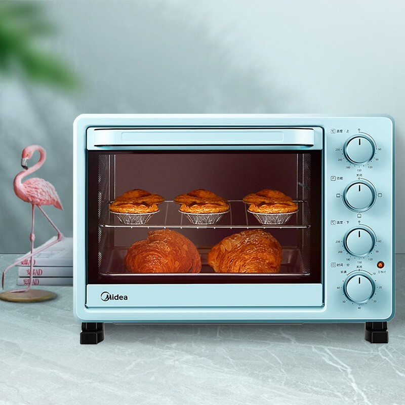 美的（Midea）PT2531 家用多功能电烤箱 25升 机械式操控 上下独立控温 专业烘焙易操作烘烤蛋糕面包