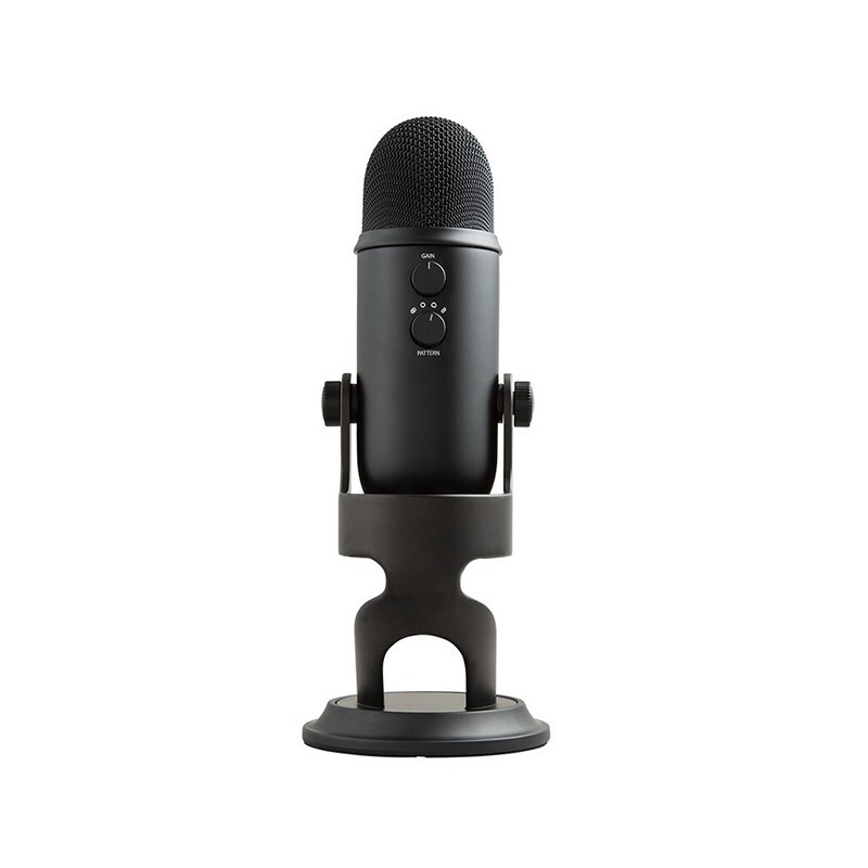 羅技（Logitech）Blue Yeti 雪怪 USB麥克風(fēng)專業(yè)電容話筒 K歌錄音電腦手機(jī)游戲主播直播電臺播音級 黑色