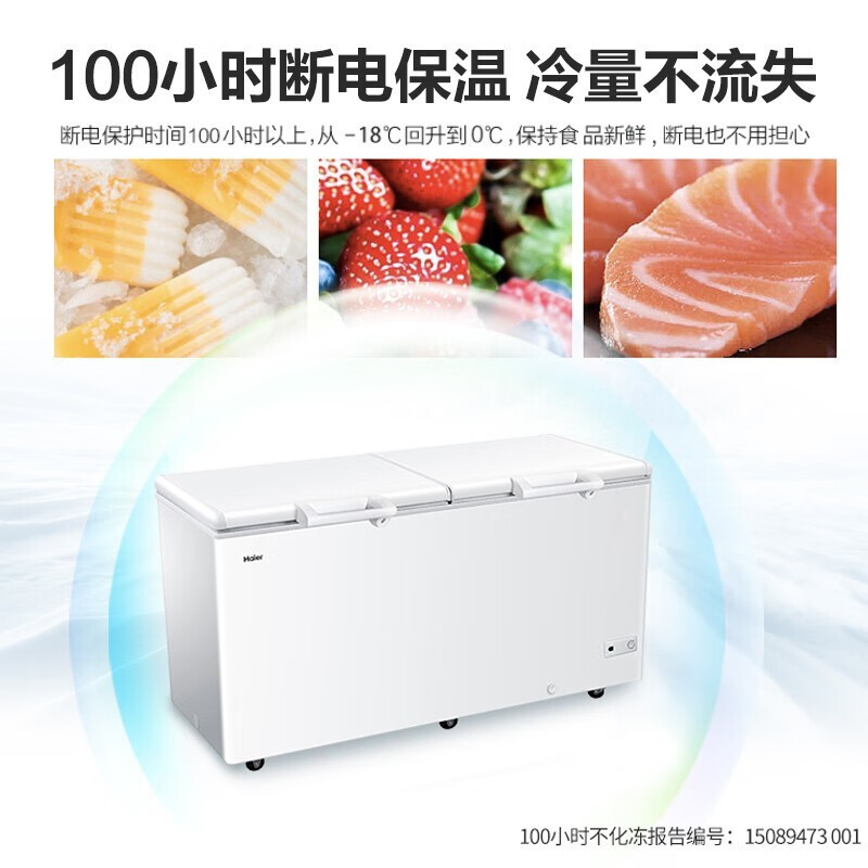 海尔（Haier）冰柜家用商用卧式大容量保鲜冷冻冷藏转换冷柜 BC/BD-519HCM