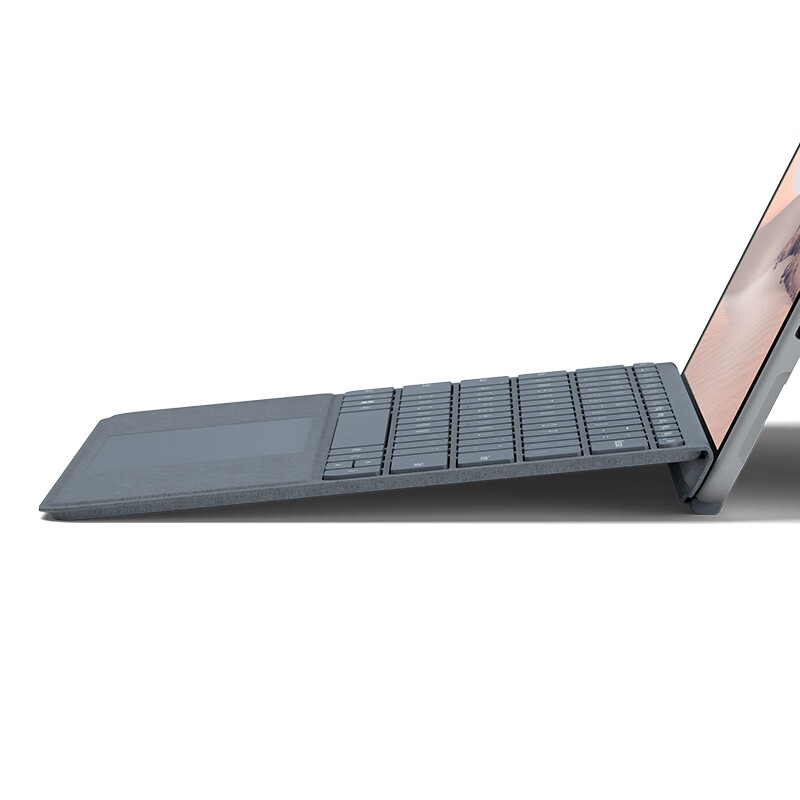 微软?Surface Go 键盘盖 冰晶蓝 磁吸易拆卸 Alcantara材质 类软毛皮手感 键盘背光+玻璃精准触控板