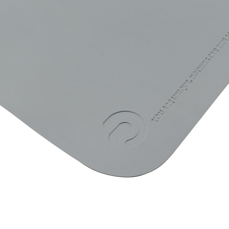 镭拓（Rantopad）S12 鼠标垫超大号 笔记本电脑键盘垫 防水皮革桌垫 办公桌书桌写字台桌面垫 灰色