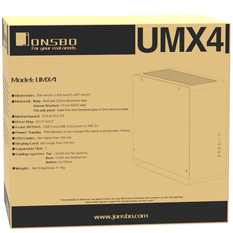 乔思伯（JONSBO）UMX4 RGB光效版 银色 中塔式机箱 （支持主板同步光效/全铝外壳/双面5.0厚度钢化玻璃）