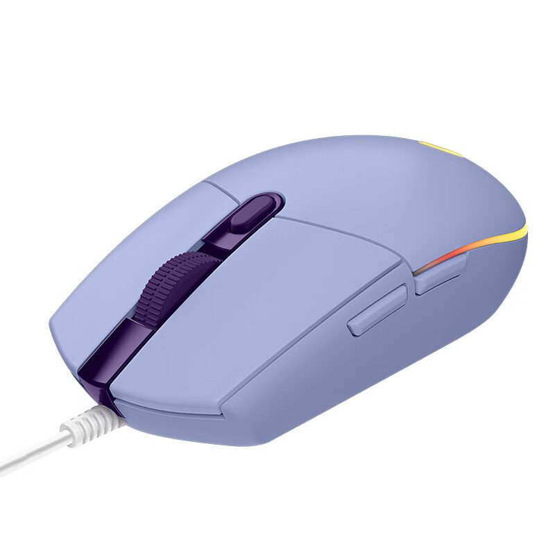 罗技（G）G102游戏鼠标有线机械RGB轻量化小手电竞宏编程吃鸡英雄联盟 102紫色 第二代