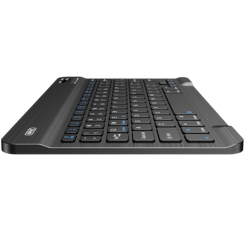 英菲克（INPHIC）V750B可充电无线蓝牙键盘 轻音办公键盘 ipad电脑平板通用 超薄便携78键 巧克力按键 黑