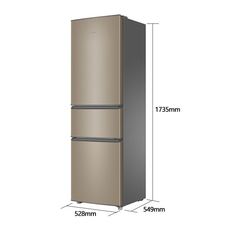 海尔 （Haier）216升直冷冰箱 中门软冷冻高品质铝板蒸发器快速制冷小型3门冰箱小户型 216升三门冰箱