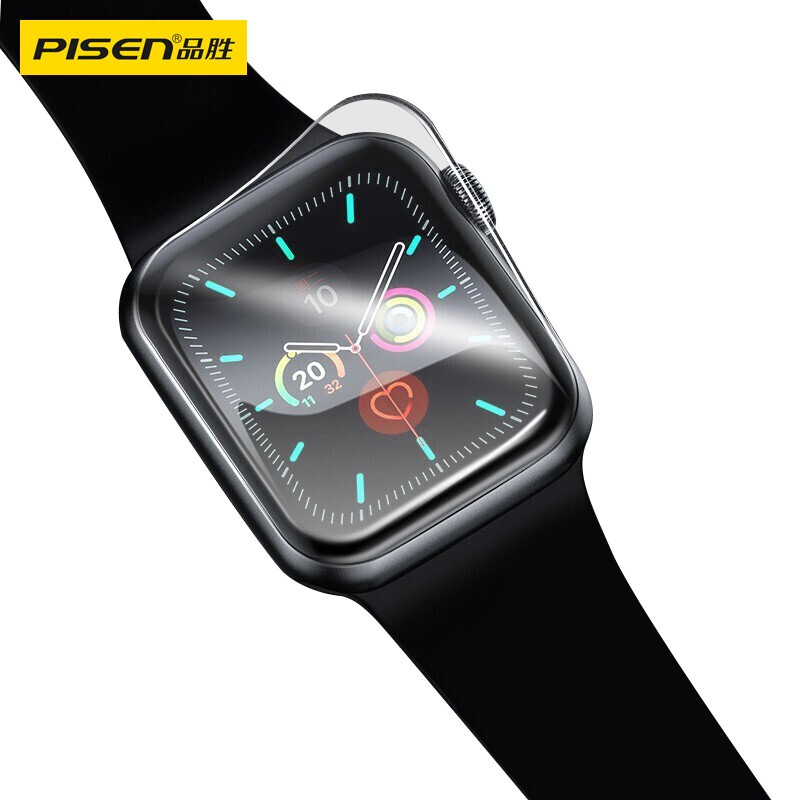 品勝 蘋果手表水凝軟膜iWatch4/5/6/se(40mm)透明(兩片裝)曲面弧邊覆蓋水凝膜