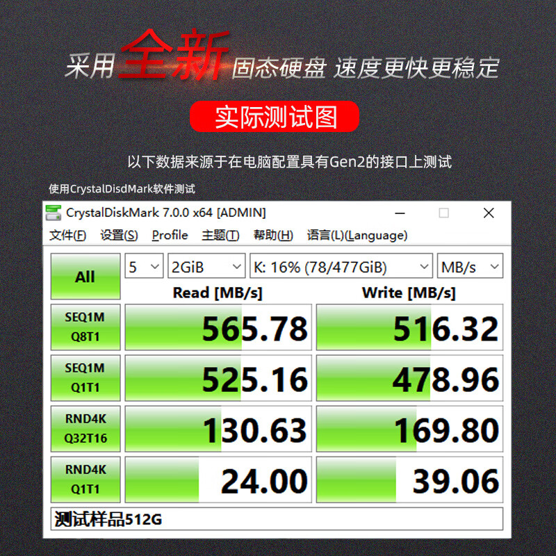 cool-fish 512G固态移动硬盘1t迷你128g手机硬盘256g苹果Mac外接存储移动ssd 【标配480G】银色