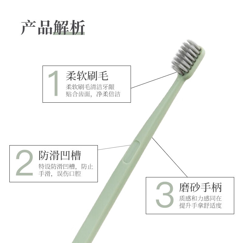 神奇牙刷 超柔软毛牙刷护理牙龈日系小刷头20支装