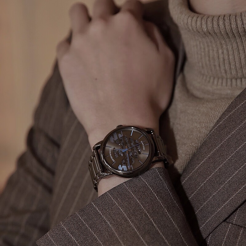 阿玛尼（Emporio Armani）手表 宋威龙同款商务休闲时尚男士机械腕表AR60029