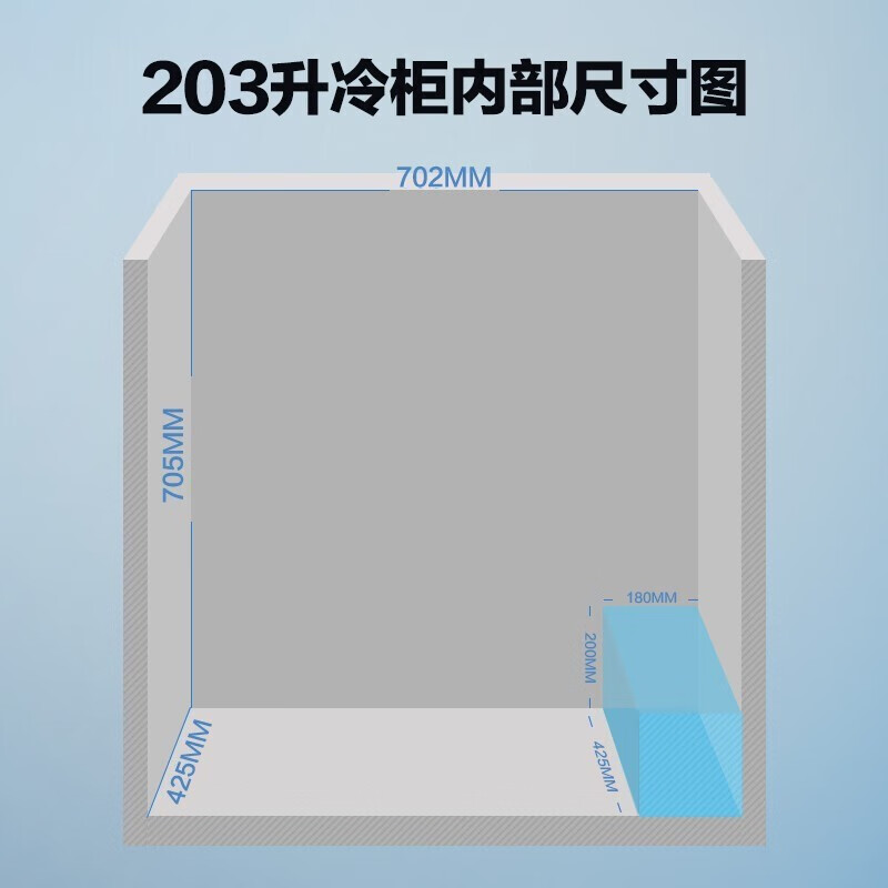 美的(Midea)203升冷藏冷冻转换冰柜家商用大冷柜一级能效卧式冰箱BD/BC-203KMD(E）