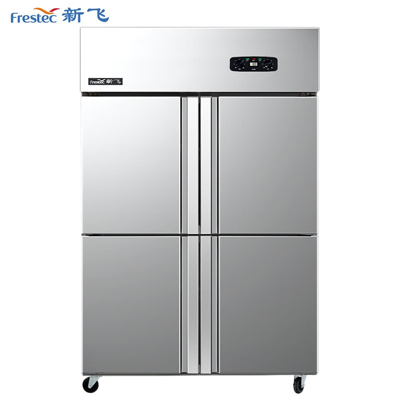 新飞（Frestec）四门六门商用冰柜冰箱立式冷冻冷藏不锈钢厨房冰箱双温餐饮后厨冷柜 六门铜管双机双温（上玻璃下不锈钢）
