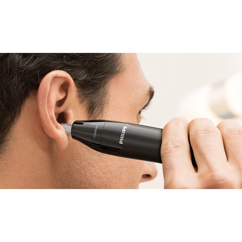 飞利浦（PHILIPS）鼻毛修剪器双面切剃 全身水洗 耳鼻毛修剪器 NT1620/14-干电池式
