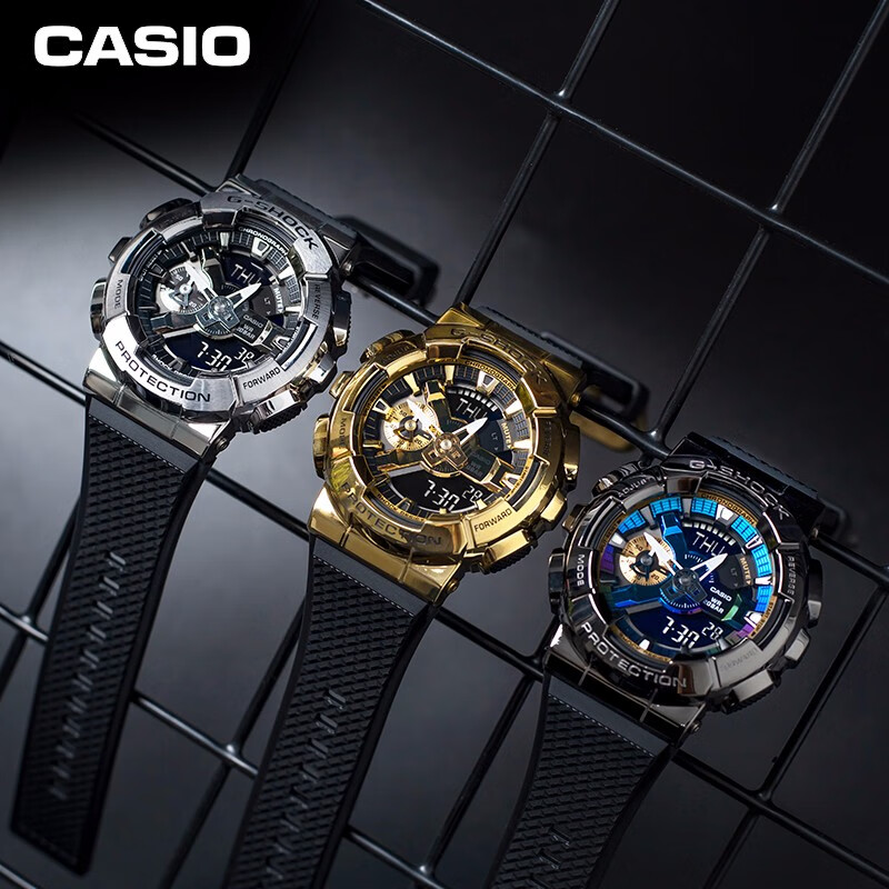 卡西歐（CASIO）手表 G-SHOCK  小鋼炮王一博代言款 防磁自動(dòng)LED照明運(yùn)動(dòng)手表 GM-110B-1A