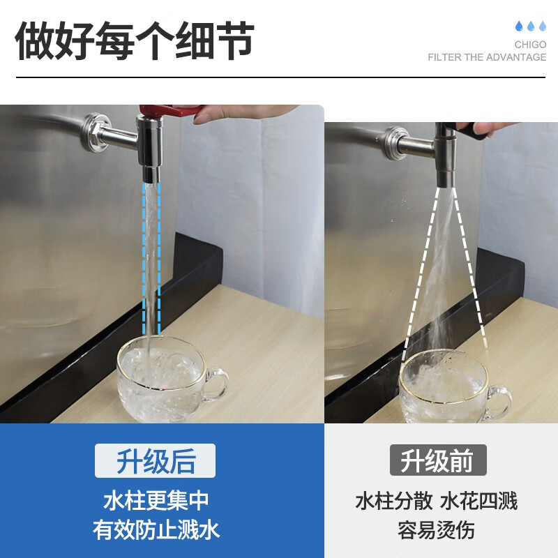 志高（CHIGO）开水器商用全自动电热水机开水桶开水机办公室学校饮水机不锈钢工厂烧水炉 新升级120L/H 标准款380V（带三级过滤）