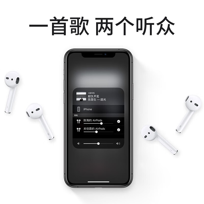 苹果（Apple） AirPods2代苹果无线蓝牙耳机二代入耳式 支持iPhone/iPad AirPods 2代 官方标配 官方标配