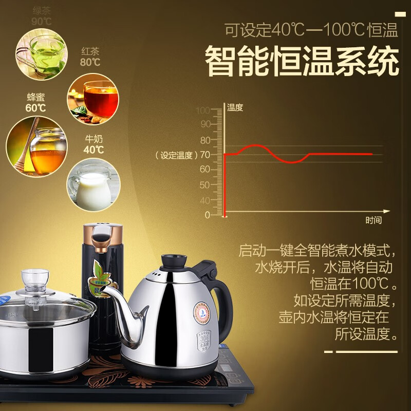 金灶（KAMJOVE） 自动上水烧水壶泡茶电茶壶 全智能电茶炉整套茶具套装20*37CM  K9