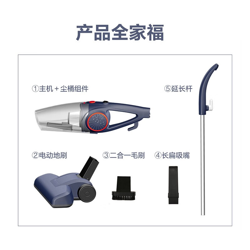 海尔（Haier）吸尘器 家用手持立式有线吸尘器 二合一强劲大吸力ZL605G