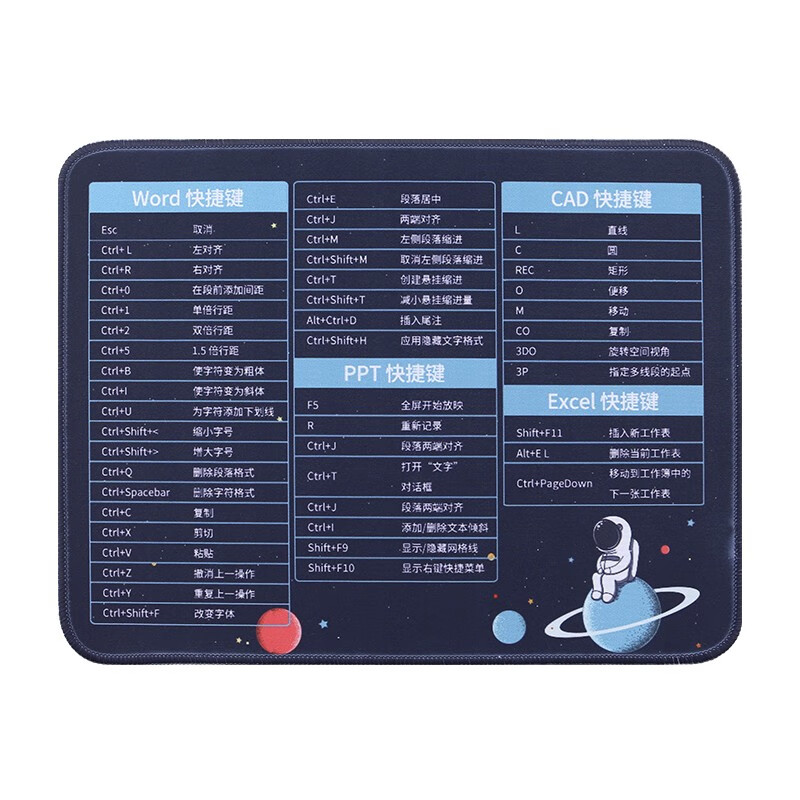 鐳拓（Rantopad）H1+ 辦公快捷鍵鼠標(biāo)墊小號-宇航員