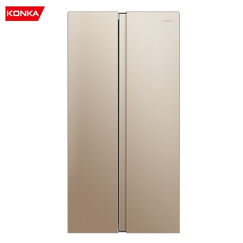 康佳（KONKA）601升 对开门冰箱 风冷无霜 电脑温控 双开门冰箱 金色面板 BCD-601WEGX5S
