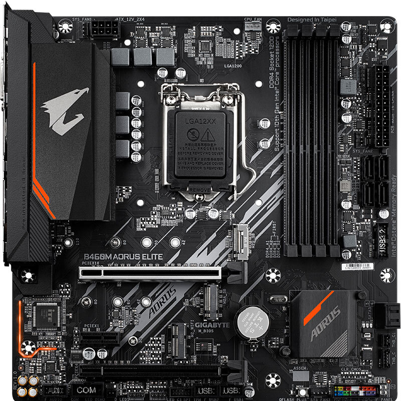 技嘉 小雕 B460M AORUS ELITE 主板 支持3060TI/3070/3080/10400F/10600KF/10700F(Intel B460/LGA 1200)