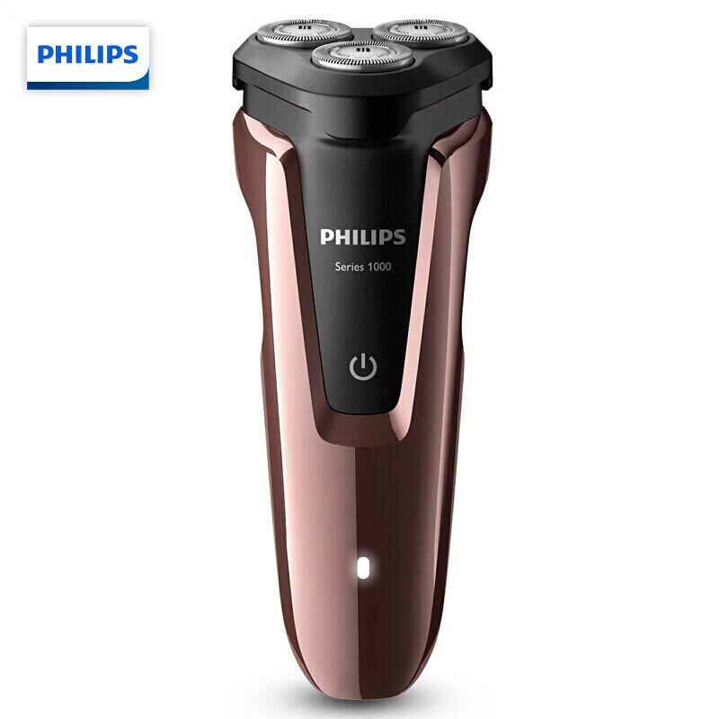 飞利浦（PHILIPS）男士剃须刀电动 全身防水净剃胡须刀刮胡刀S1000系列 S1060/04 玫瑰棕色