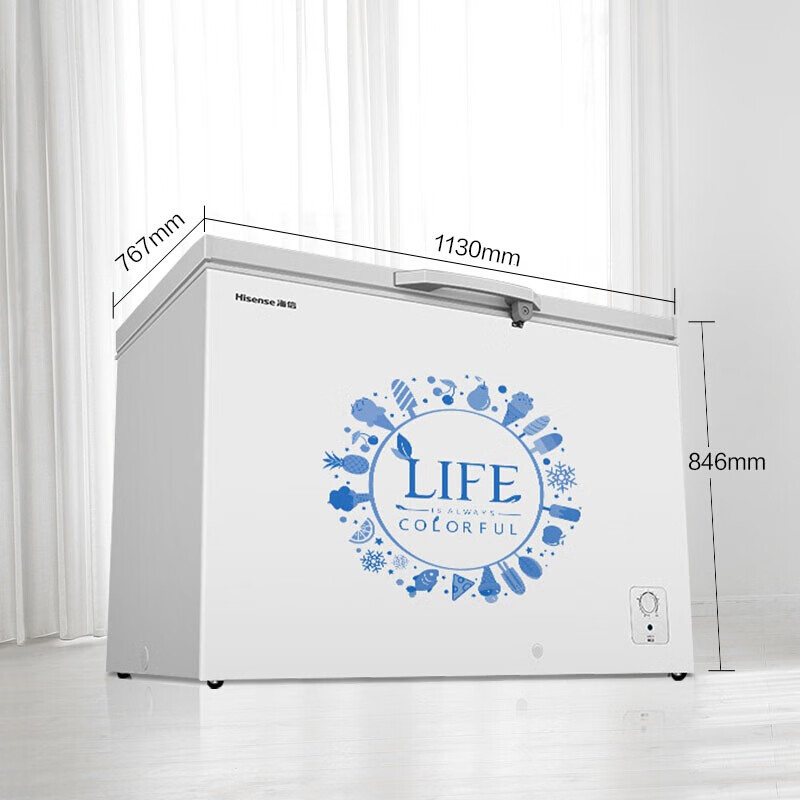 海信 (Hisense) 308升冰柜家用商用 大容量冷冻冷藏单温单门冷柜 一级能效保鲜柜厨房冰箱BD/BC-308NU/A