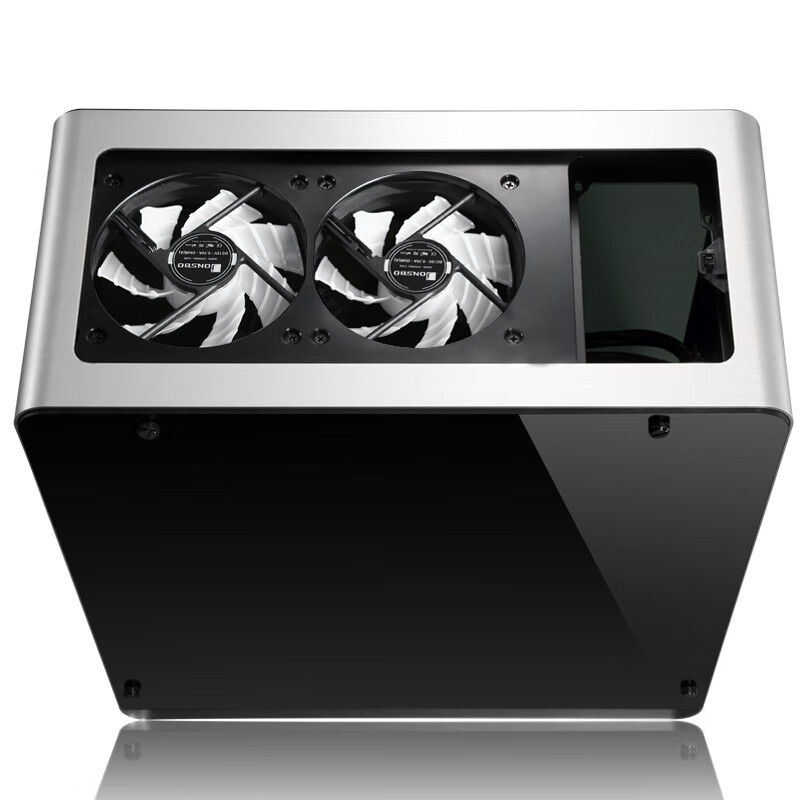 乔思伯（JONSBO）UMX4 RGB光效版 银色 中塔式机箱 （支持主板同步光效/全铝外壳/双面5.0厚度钢化玻璃）