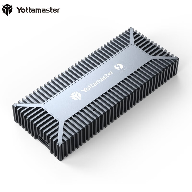 Yottamaster 雷电3硬盘盒NVMe M.2固态SSD雪花棱形外壳外置盒 ThunderBolt3 40Gbps雷电三 灰TB3-T3