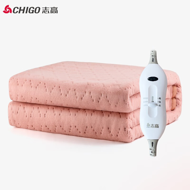 志高（CHIGO）电热毯单人调温电褥子学生宿舍安全电毯子1.5米*0.8米 CY201驼色无纺布