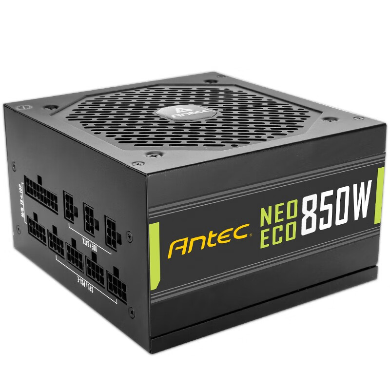 安钛克 Antec NE850金牌全模组/7年换新/台式机电脑主机机箱电源850W（双8pin/全日系电容/支持风扇启停）