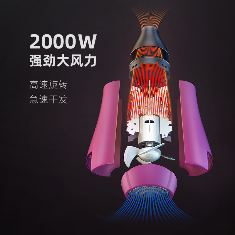 飛科(FLYCO) 電吹風(fēng)機(jī)家用負(fù)離子護(hù)發(fā)可折疊大功率宿舍情人節(jié)送女友吹風(fēng)筒 FH6618 FH6618標(biāo)配【2000W大功率 負(fù)離子護(hù)發(fā)】