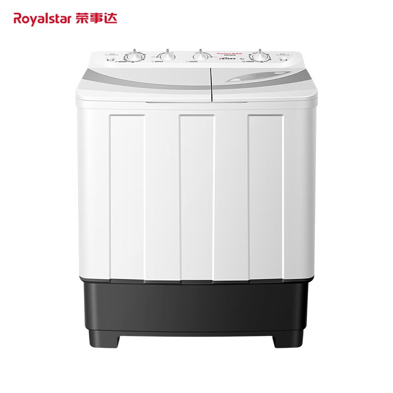 荣事达(Royalsta) 洗衣机 10公斤家用半自动双桶双筒双缸洗衣机 强劲动力 洗脱分离 白色 XPB100-976PHR