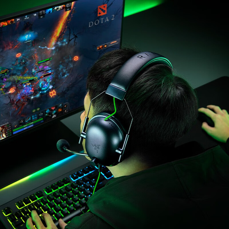 雷蛇 Razer 旋風(fēng)黑鯊V2 X 頭戴式 電競游戲耳機 麥克風(fēng)7.1 環(huán)繞 聽聲辨位